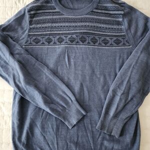 Croft & Barrow Men's Navy Geometric Crewneck Sweater